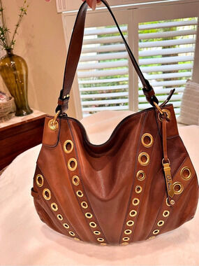 Cole Haan Whitney Brown Leather Slouchy Hobo Bag